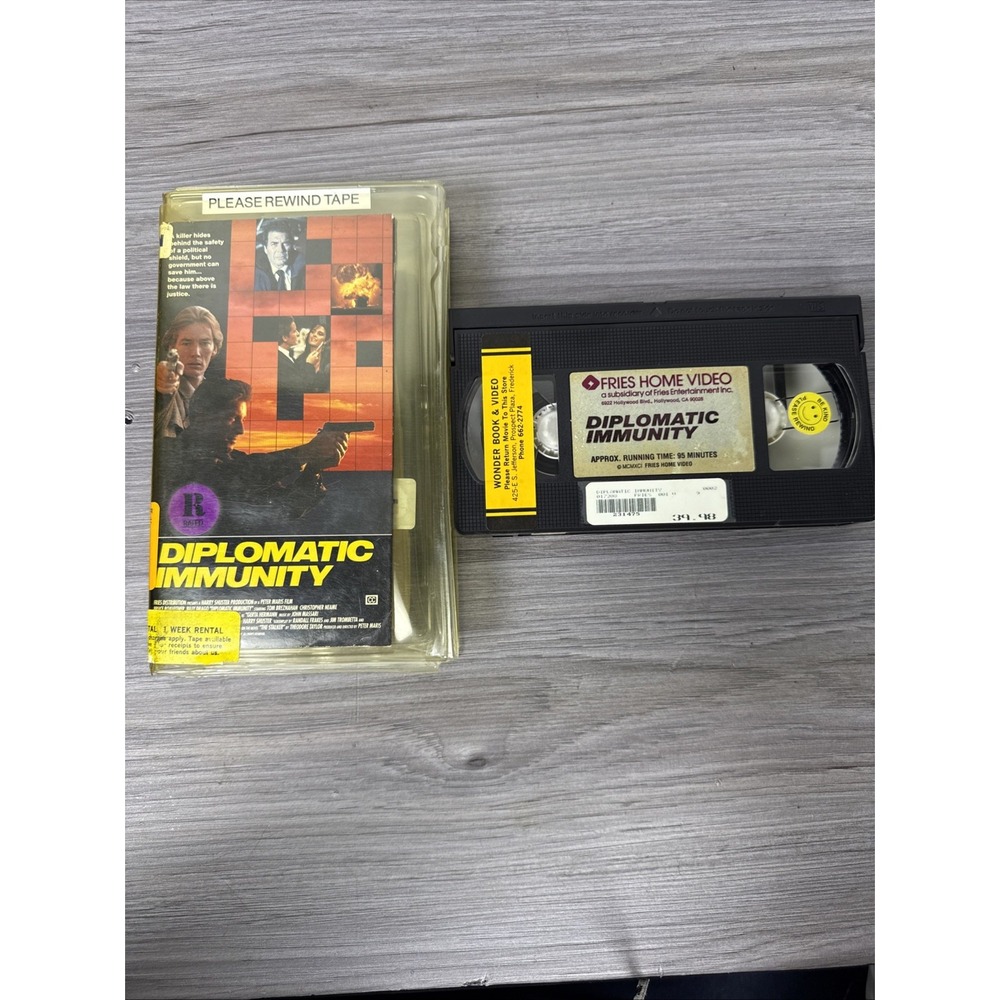 Diplomatic Immunity VHS 1991 Billy Drago Fries Home Video